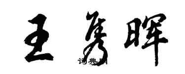 胡問遂王雋暉行書個性簽名怎么寫