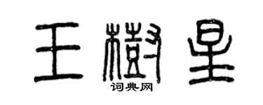 曾慶福王樹星篆書個性簽名怎么寫