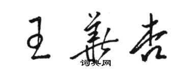 駱恆光王華杏草書個性簽名怎么寫