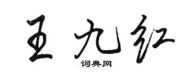 駱恆光王九紅行書個性簽名怎么寫