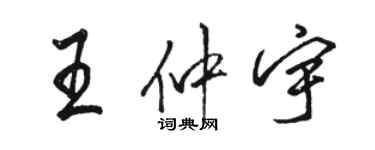 駱恆光王仲宇行書個性簽名怎么寫