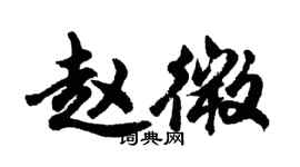 胡問遂趙微行書個性簽名怎么寫