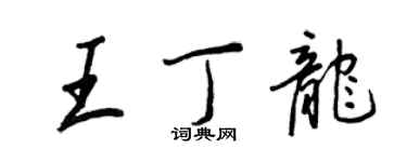 王正良王丁龍行書個性簽名怎么寫
