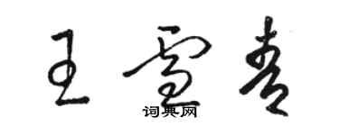 駱恆光王雪青草書個性簽名怎么寫