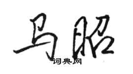 駱恆光馬昭行書個性簽名怎么寫