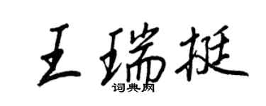 王正良王瑞挺行書個性簽名怎么寫