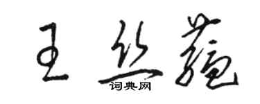 駱恆光王絲蘊草書個性簽名怎么寫