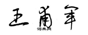 曾慶福王甫軍草書個性簽名怎么寫