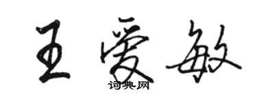 駱恆光王愛敏行書個性簽名怎么寫