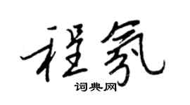 王正良程氛行書個性簽名怎么寫