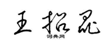 梁錦英王招昆草書個性簽名怎么寫