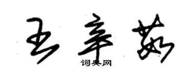 朱錫榮王辛茹草書個性簽名怎么寫