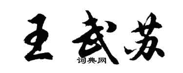 胡問遂王武蘇行書個性簽名怎么寫