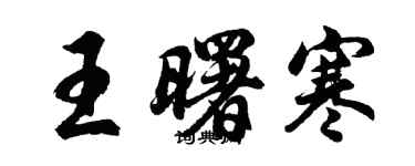 胡問遂王曙寒行書個性簽名怎么寫