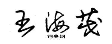 朱錫榮王海茂草書個性簽名怎么寫