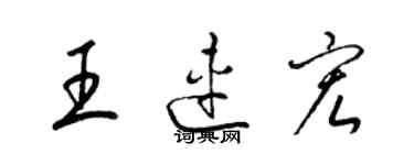 梁錦英王連宏草書個性簽名怎么寫