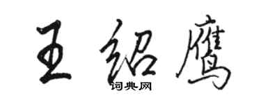 駱恆光王紹鷹行書個性簽名怎么寫