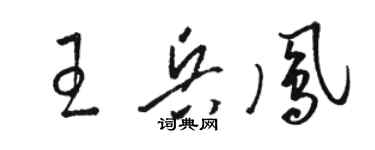 駱恆光王兵鳳草書個性簽名怎么寫