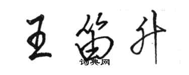 駱恆光王笛升行書個性簽名怎么寫