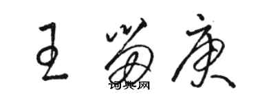 駱恆光王留庚草書個性簽名怎么寫