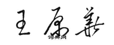 駱恆光王原華草書個性簽名怎么寫