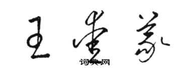 駱恆光王愛義草書個性簽名怎么寫