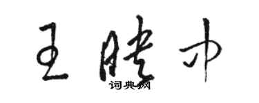 駱恆光王映中草書個性簽名怎么寫