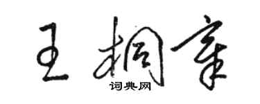 駱恆光王桐章草書個性簽名怎么寫