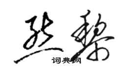 駱恆光熊黎草書個性簽名怎么寫