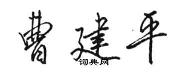 駱恆光曹建平行書個性簽名怎么寫