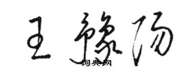 駱恆光王豫陽草書個性簽名怎么寫
