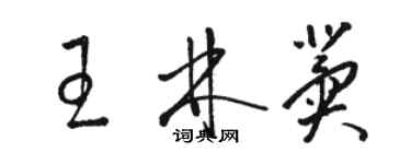 駱恆光王林冀草書個性簽名怎么寫