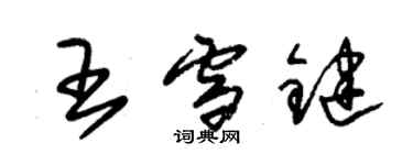 朱錫榮王雪鍵草書個性簽名怎么寫