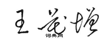 駱恆光王花增草書個性簽名怎么寫