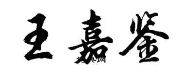 胡問遂王嘉鑒行書個性簽名怎么寫