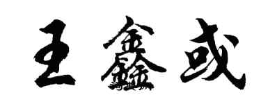 胡問遂王鑫或行書個性簽名怎么寫