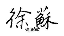 王正良徐蘇行書個性簽名怎么寫