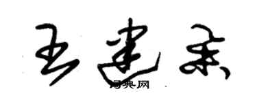 朱錫榮王建舉草書個性簽名怎么寫