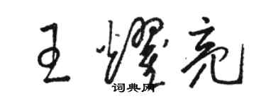 駱恆光王耀亮草書個性簽名怎么寫