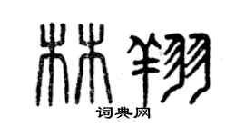 曾慶福林翔篆書個性簽名怎么寫