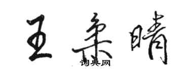 駱恆光王柔晴行書個性簽名怎么寫