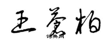 曾慶福王蒼柏草書個性簽名怎么寫