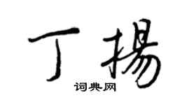 王正良丁揚行書個性簽名怎么寫