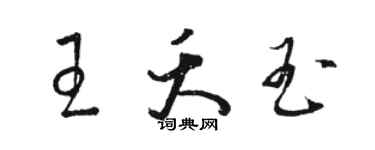 駱恆光王夭玉草書個性簽名怎么寫