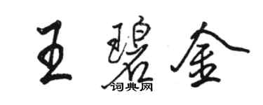 駱恆光王碧金行書個性簽名怎么寫