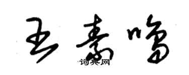 朱錫榮王素鳴草書個性簽名怎么寫