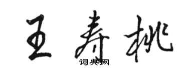 駱恆光王壽桃行書個性簽名怎么寫