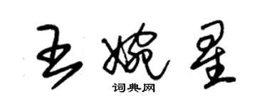 朱錫榮王婉星草書個性簽名怎么寫