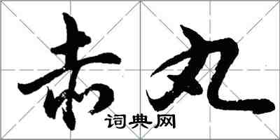 胡問遂赤丸行書怎么寫