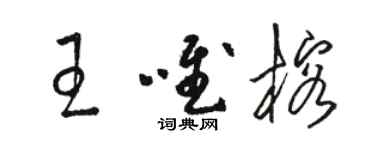 駱恆光王唯榕草書個性簽名怎么寫